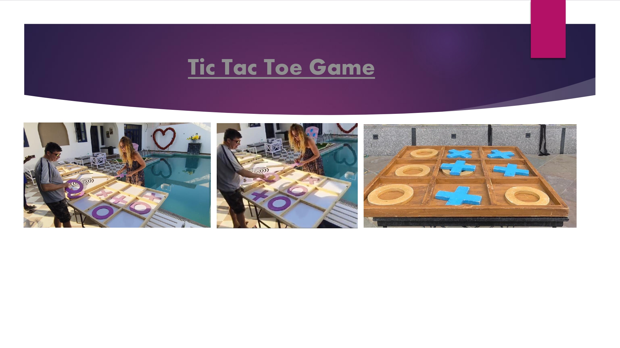 Tic Tac Toe Game - wooden carnival game rental India - Ahmedabad Event Management